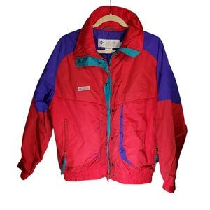 Vintage Columbia Women's “Powder Keg” Ski/Snow Jacket, Size Large, RED/PURPLE